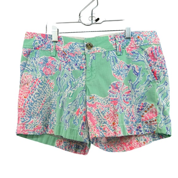 Lilly Pulitzer Callahan Shorts Colorful Print Casual Size 4 - Picture 1 of 10